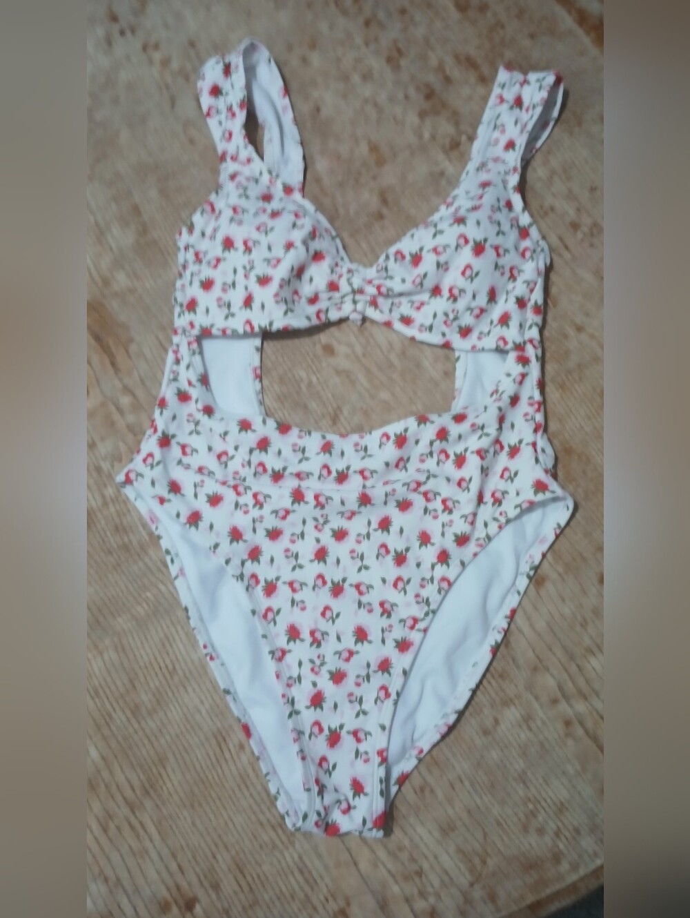 Xhilaration One Piece Swimsuit With Small Strawberry Print Size Medium
